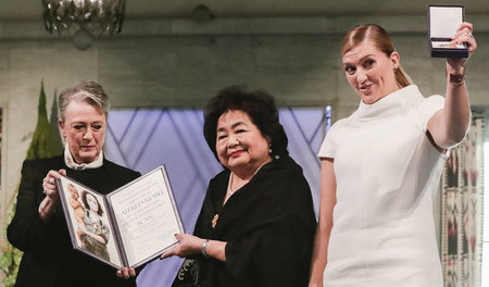 Beatrice Fihn, Geschäftsführerin der geehrten Internationalen Ka... Beatrice Fihn, Geschäftsführerin der geehrten Internationalen Ka...