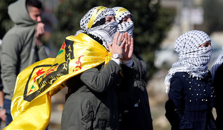 Palästinensischer Protest am Montag in der Westbank