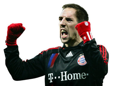 Frust loswerden: Ribery nach dem 1: 0 Frust loswerden: Ribery nach dem 1: 0