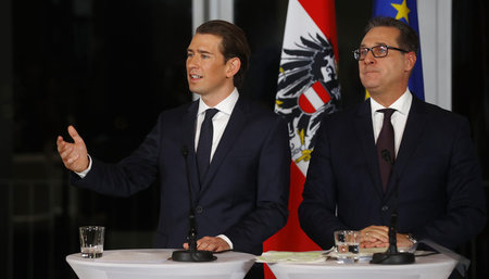 Der ÖVP-Chef Sebastian Kurz und FPÖ-Chef Heinz-Christian Strache...
