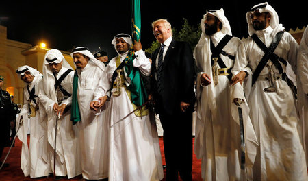Willkommen in Riad: US-Präsident Donald Trump tanzt am 20. Mai m...