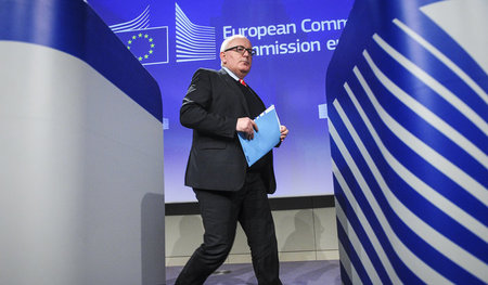 EU-Kommissionsvizepräsident Frans Timmermans am Mittwoch in Brüs...