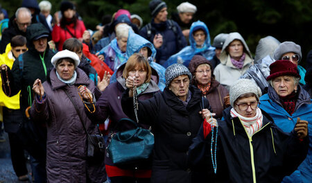Massengebet am 7. Oktober in Szklarska Poreba an der polnisch-ts...