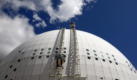 Stockholms »Globe Arena« sieht so aus, als hätte die Zukunft ohn...