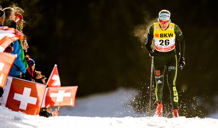 Weiter auf Kurs: Nicole Fessel bei der Tour de Ski in Lenzerheid... Weiter auf Kurs: Nicole Fessel bei der Tour de Ski in Lenzerheid...