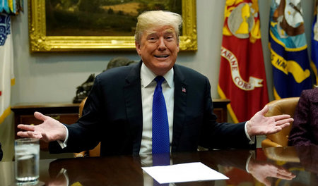 Hab ich das nicht gut gemacht? US-Präsident Donald Trump nach Un...