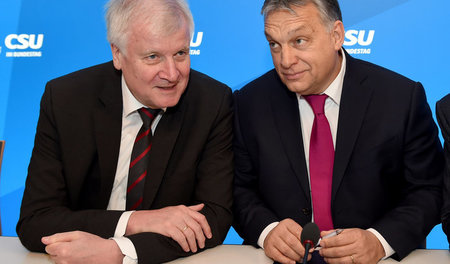 Brüder im Geiste: CSU-Chef Horst Seehofer und Ungarns Ministerpr...