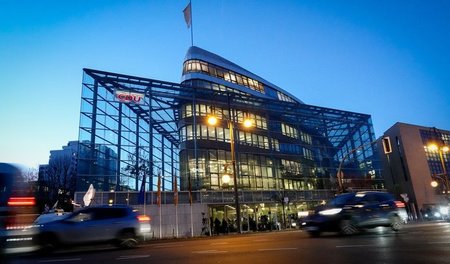 Tatort Konrad-Adenauer-Haus Berlin. Hier wurden am 8. Januar Bed...