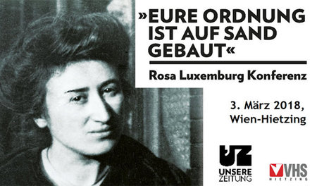 Plakat für die 1. Rosa-Luxemburg-Konferenz in Wien