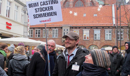Demonstration am Samstag in Lübeck: Die Teilnehmer begegneten de...