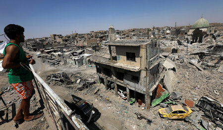 Blick auf eine Stadt in Trümmern: Im Zuge der »Befreiung« Mossul...