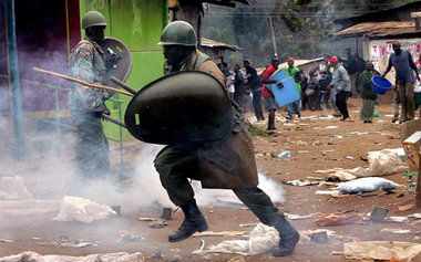Polizeieinsatz gegen Odinga-Anhänger in Nairobi am Montag