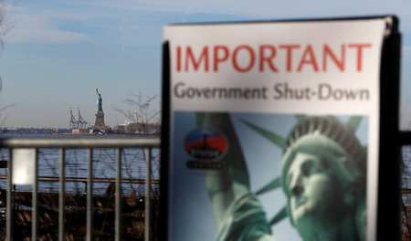 Wegen des Shutdowns waren bereits am Wochenende neben der New Yo...