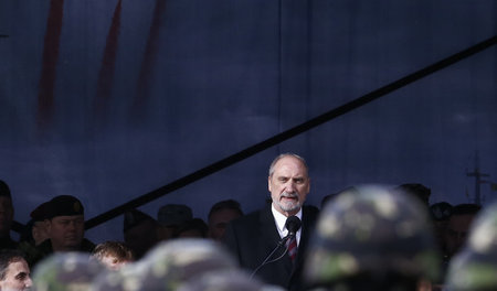 Freund der USA: Antoni Macierewicz spricht am 13. April 2017 in ...