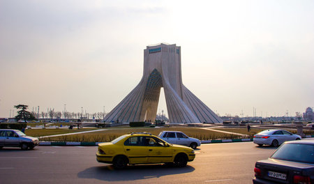 Der Freiheitsturm in Teheran, der Hauptstadt des Iran