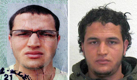 Fahndungsfotos von Anis Amri, die das Bundeskriminalamt nach dem...