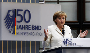 Wirbt für die Kooperation mit den US-Diensten: Bundeskanzlerin M...