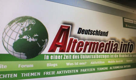 Die Altermedia-Startseite im Januar 2016