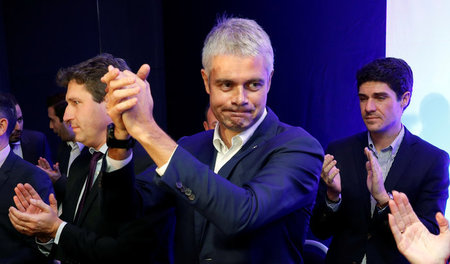Der Spitzenkandidat der »Républicains«, Laurent Wauquiez, am 20....