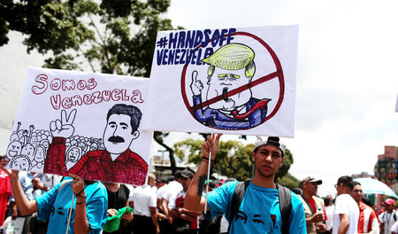 »Hände weg von Venezuela«: Bereits im September demonstrierten T...