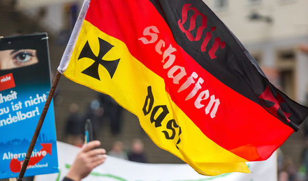 Die AfD gibt sich als Partei gegen das Establishment (Erfurt, 28...