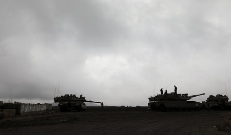 Israelische Panzer im vergangenen November auf den Golanhöhen