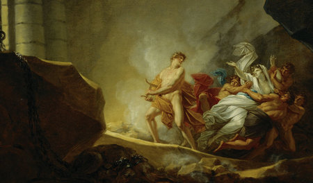 Dem Mythos zufolge blickt sich der Sänger Orpheus, der den Toten...