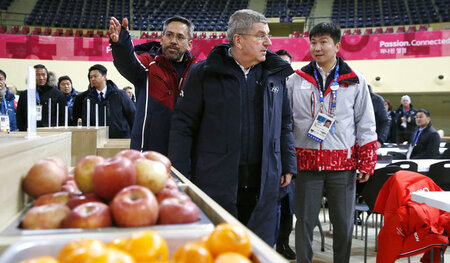 Wo ist die Patte? Im Olympischen Dorf wird sie IOC-Präsident Tho...