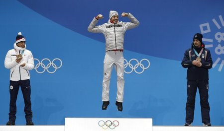 Weit weg vom »eigentlichen Olympia-Kern«, freut sich Arnd Peiffe...