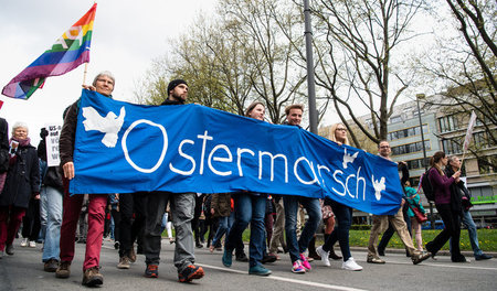 Gegen Faschismus und Krieg: Teilnehmer des letztjährigen Osterma...