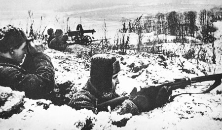 In der vordersten Linie: Die Verteidiger Moskaus im Dezember 194...