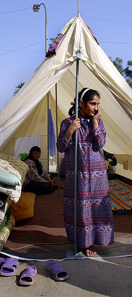 Flüchtlinge in der Nähe von Bagdad