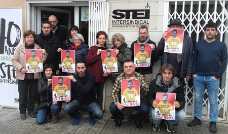 Solidaritätsaktion für den Rapper »Valtonyc« am Mittwoch in Palm...
