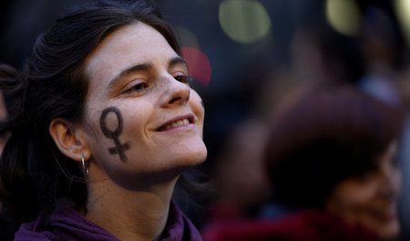 Aktion zum Internationalen Frauentag am 8. März 2017 in Gijon