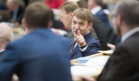 AfD-Fraktionschef Poggenburg am 19. Dezember im Plenarsaal des L... AfD-Fraktionschef Poggenburg am 19. Dezember im Plenarsaal des L...