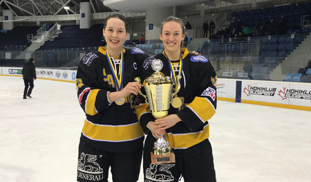 Erfolgshungrig: Kapitänin Charlotte Wittich (l.) und Theresa Sch...