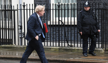 Hat Russland im Verdacht: Der britische Außenminister Boris John...
