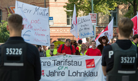 Bereits im September 2016 demonstrierten Beschäftigte der CFM in...