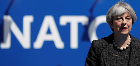 Bewusste Attacke: Die britische Premierministerin Theresa May we...