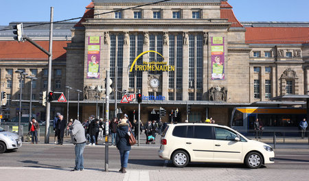 Blick auf den Leipziger Hauptbahnhof