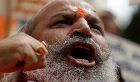 Nationalistischer Aufmarsch: Anhänger der Vereinigten Hindu-Fron...
