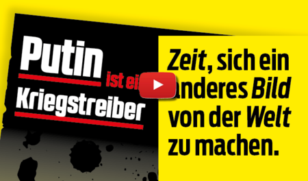 Visualisierung des jW-Radiospots »›Putin ist ein Kriegstreiber‹ ...