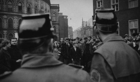 In Bremen demonstrierten 1968 Schüler und Auszubildende gegen ei...