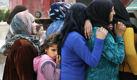 Afrin nach der Eroberung der Stadt durch die türkische Armee und...