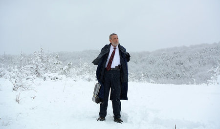 Gleich sagt er was: Georgiens Expräsident Swiad Gamsachurdia (Ho...