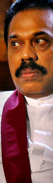 Präsident Rajapakse will den Konflikt militärisch lösen