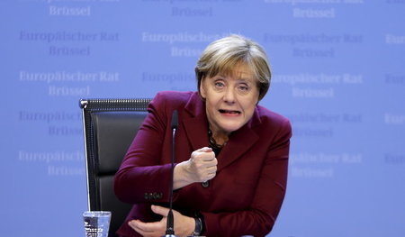 Deutsche Kanzlerin in freudiger Erwartung. In der Krise ist das ...