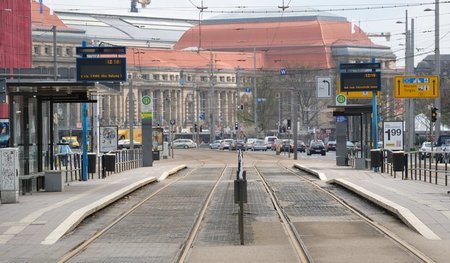 Gähnende Leere: In Leipzig waren am vergangenen Freitag weit und...