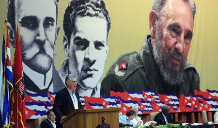 Der bisherige Erste Vizepräsident Kubas, Miguel Díaz-Canel, auf ...