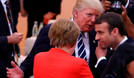 Auf Linie gebracht: US-Präsident Donald Trump spricht beim G-20-...